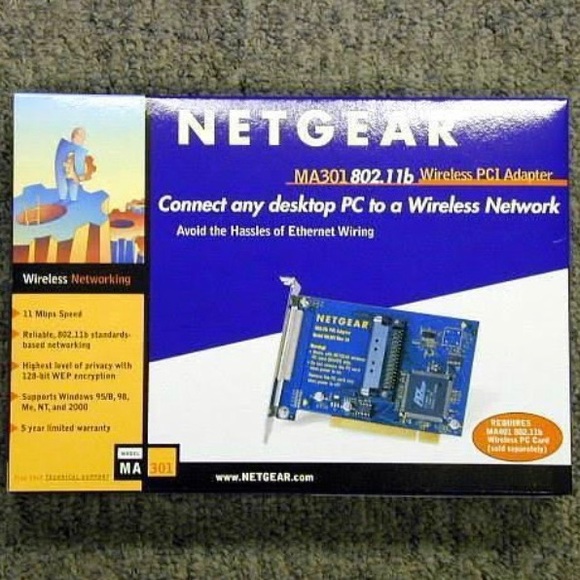 🔴 ⏬️⏬️ NETGEAR 802.11b Wireless PCI Network Adapter MA301 NIB HOST PICK - Picture 8 of 13